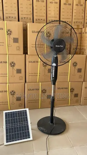 Solar and Rechargeable Standing Fan