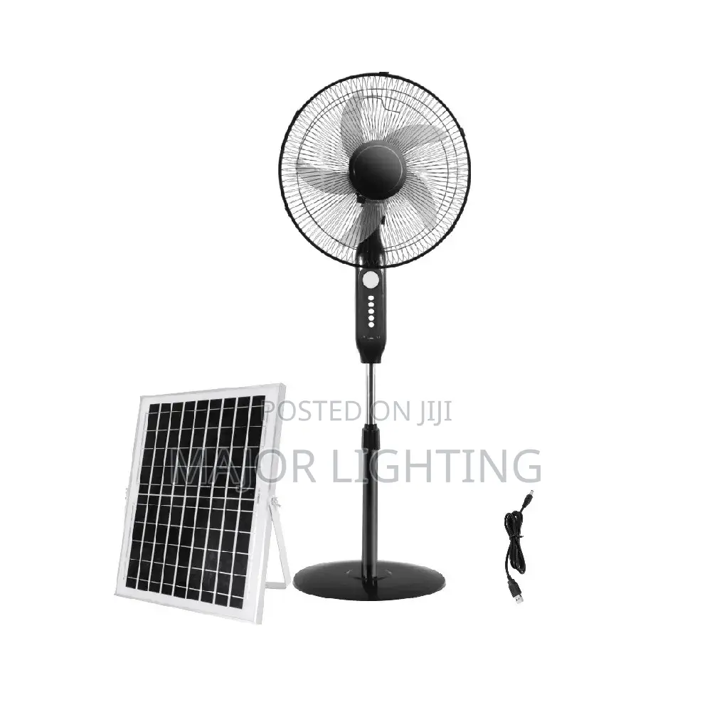 Solar and Rechargeable Standing Fan