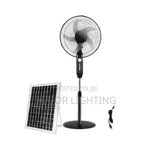 Solar and Rechargeable Standing Fan