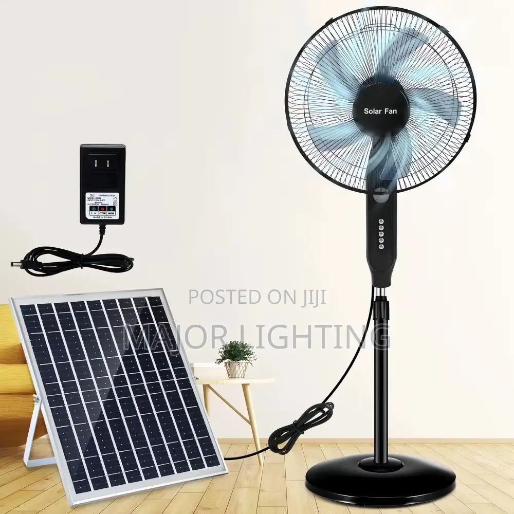 Solar and Rechargeable Standing Fan