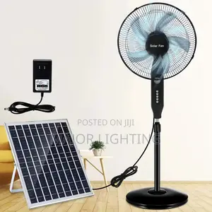 Solar and Rechargeable Standing Fan