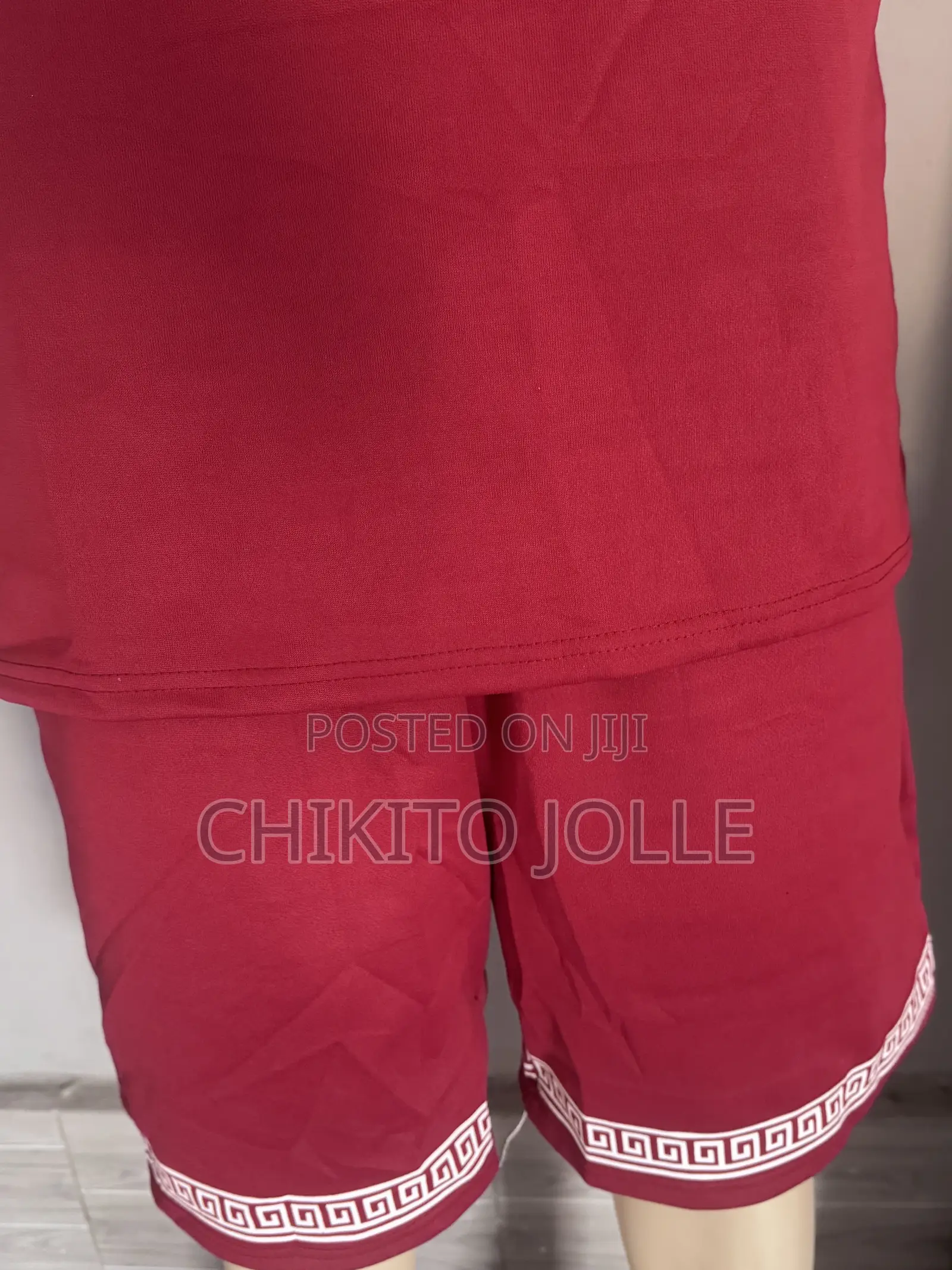 Burgundy Greek Set Top and Down
