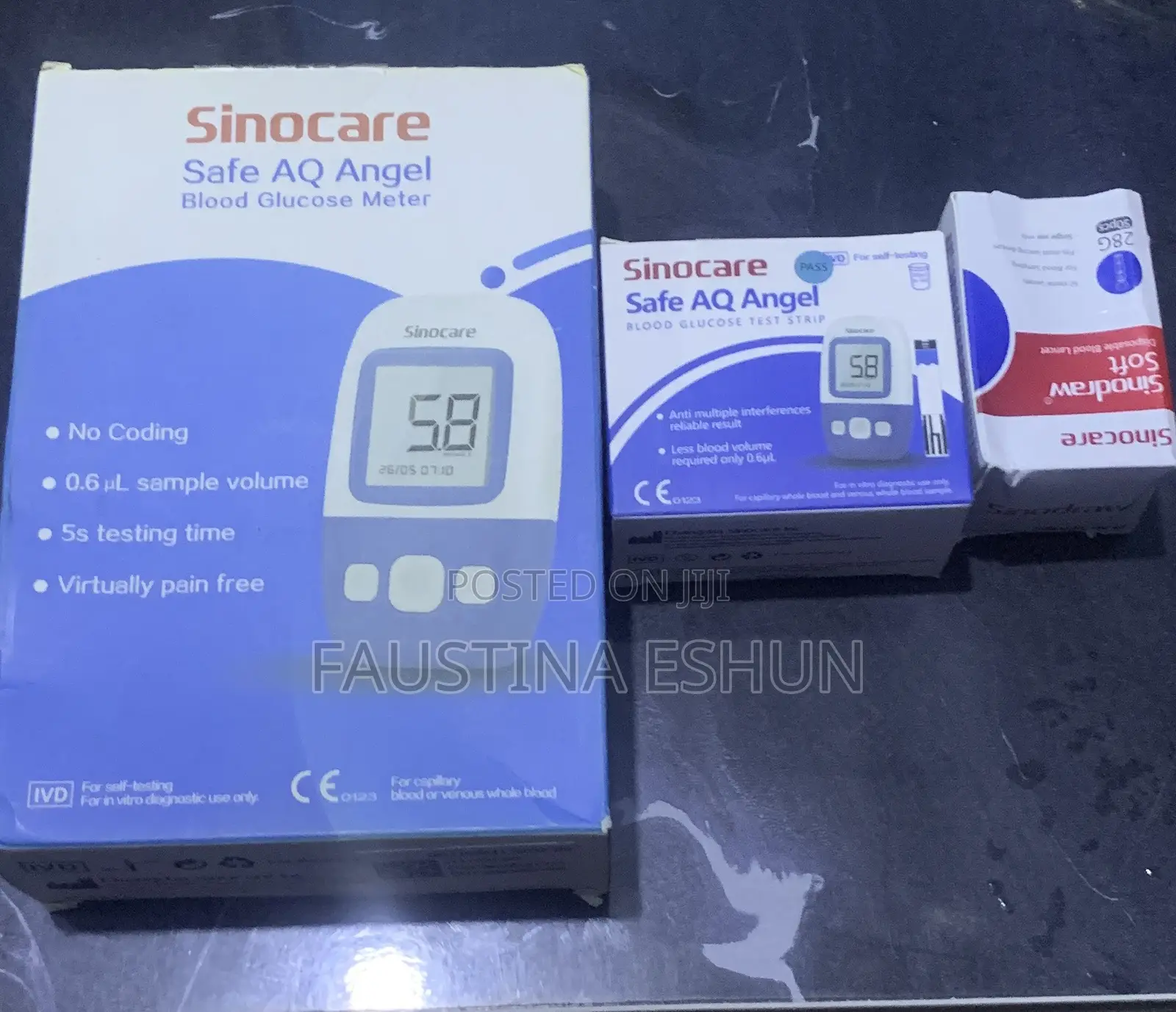 Sinocare Safe Aq Angel Glucometer