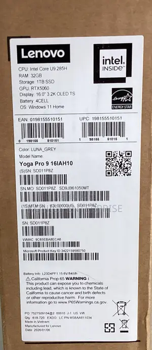 New Lenovo Yoga Pro 9i Aura Edition 32GB Intel Core Ultra 9 SSD 1T