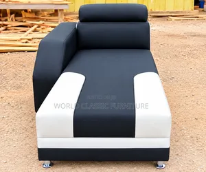 A Modern 3-Seater + Chaise Lounge Design in Black and White (
