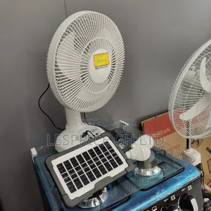 Durable Table Top Rechargeable Fan With Solar Panel