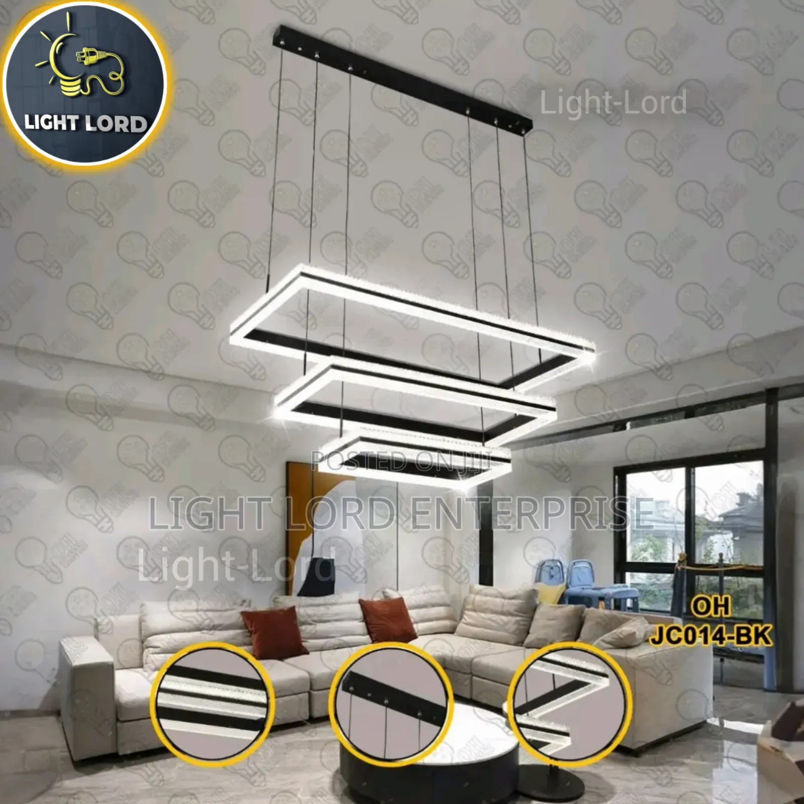 JC014-BK Brustive 800MM Chandelier Light 3color
