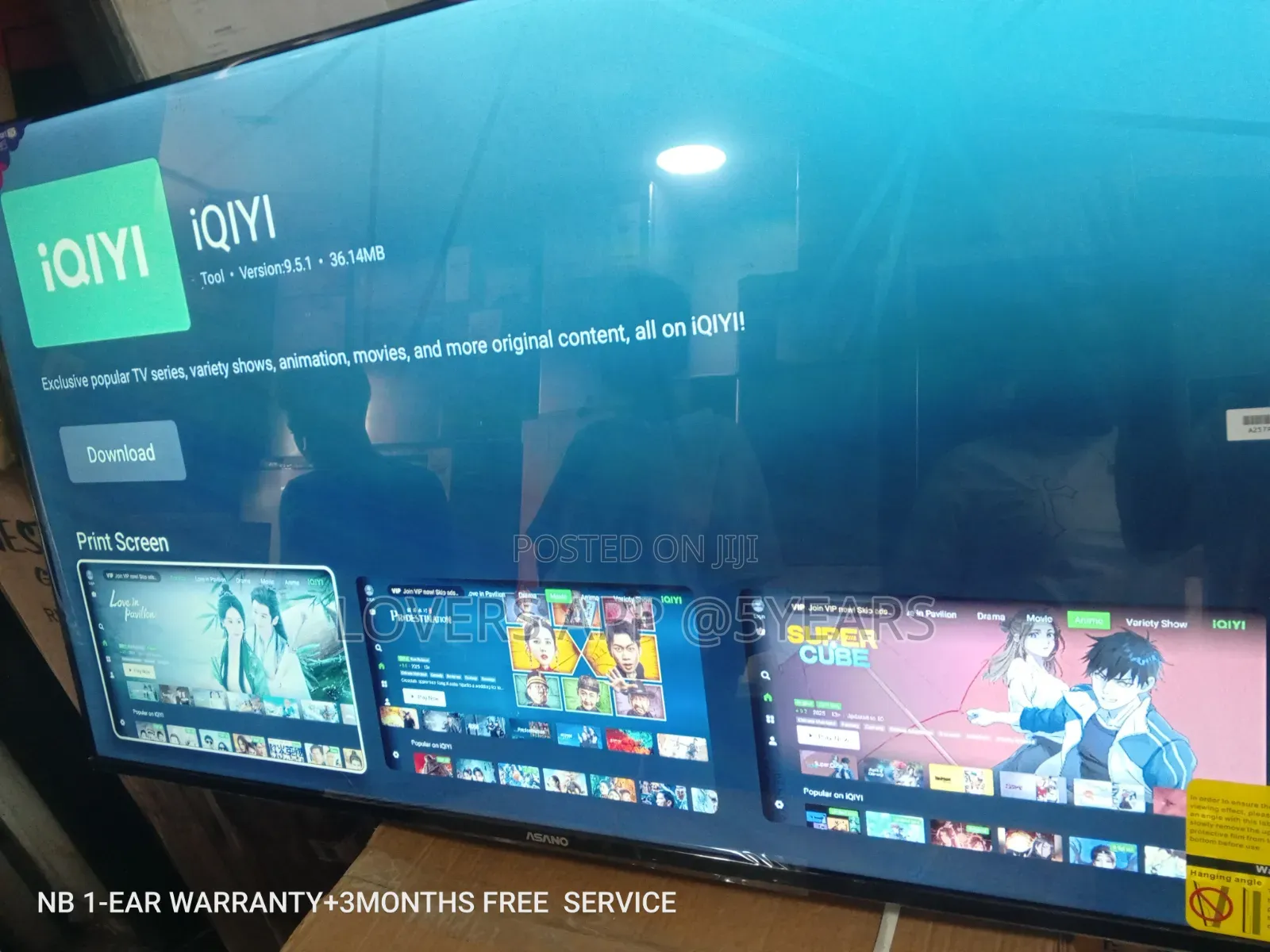 Quality Entertainment Television Smart 50" Television.