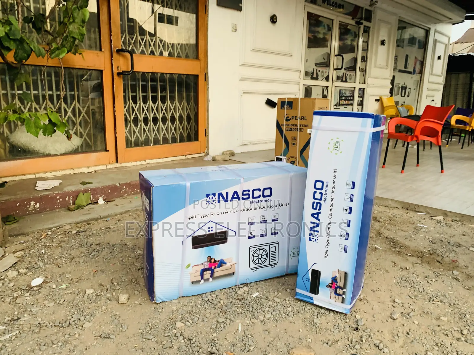 Available Now Nasco 1.5hp R410 Split Air Con | Black [NAS-J12-V1B]