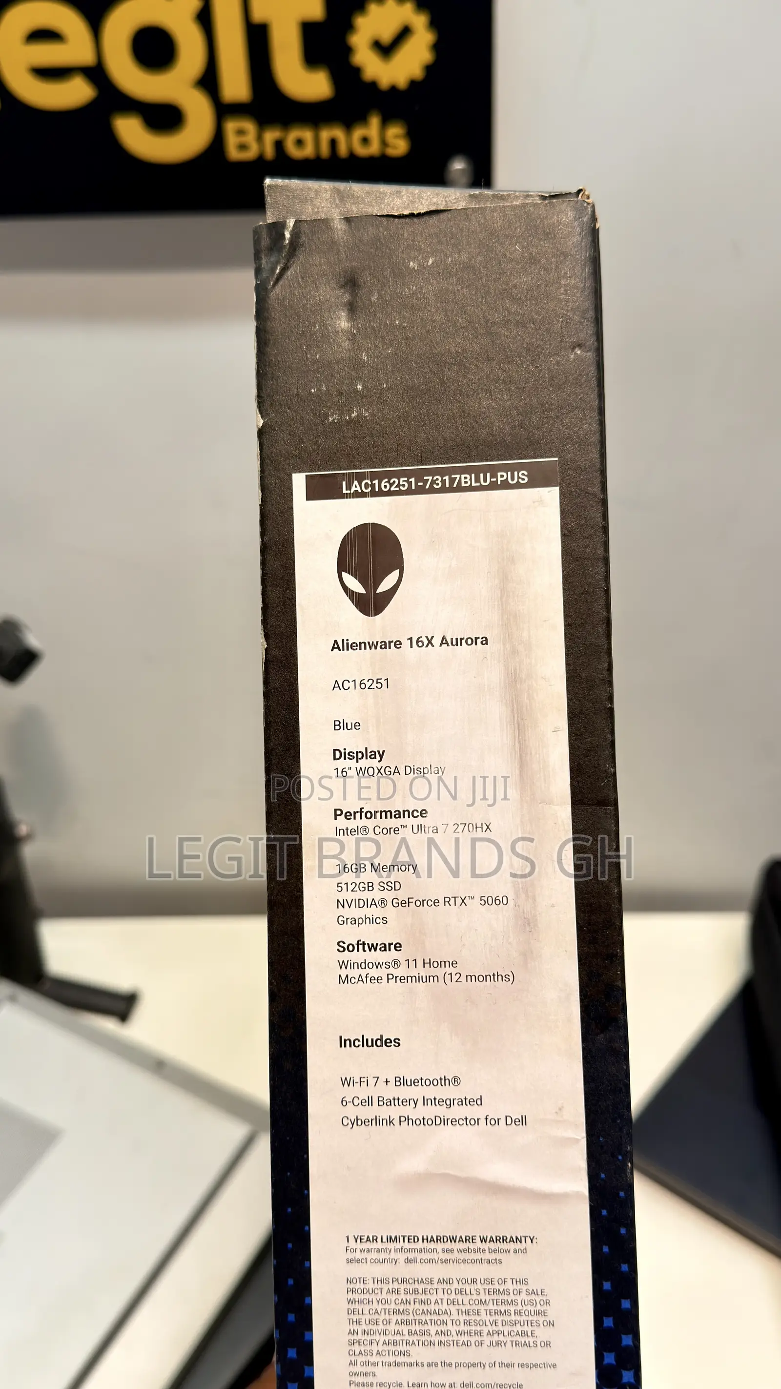 New Laptop Alienware 16x Aurora 16GB Intel Core Ultra 7 SSD 512GB