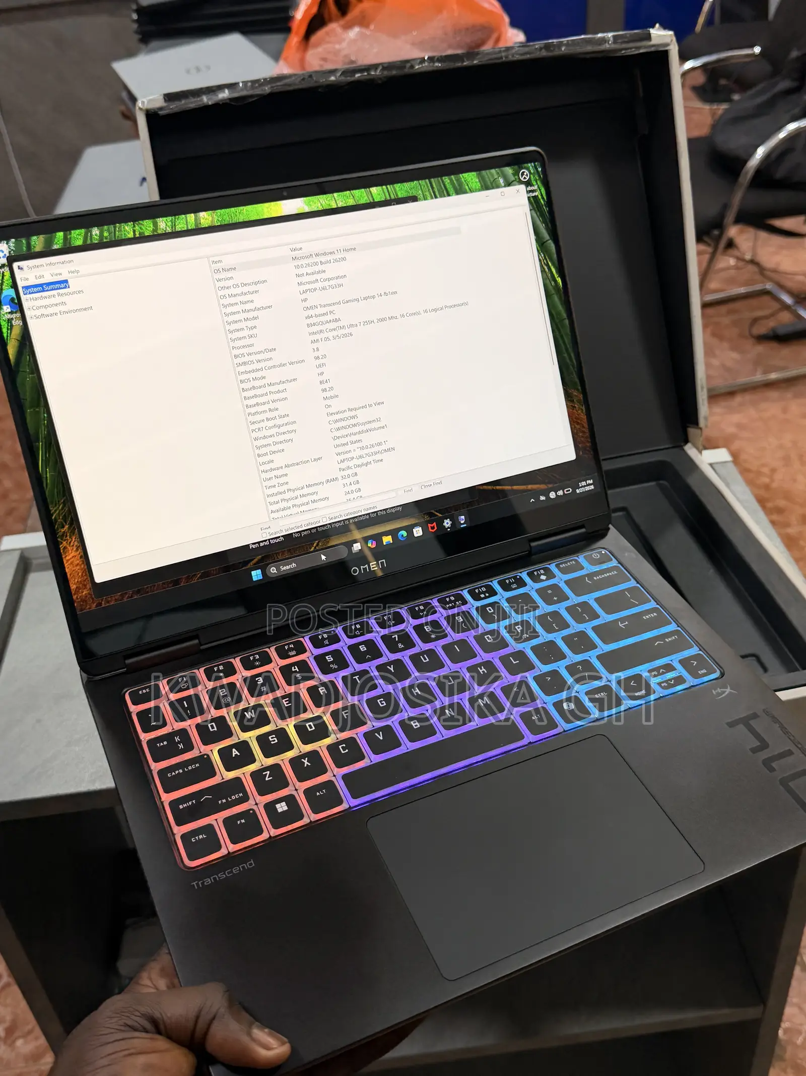 Laptop HP Omen Transcend 14-fb0023dx 32GB Intel Core Ultra 7 SSD 1T