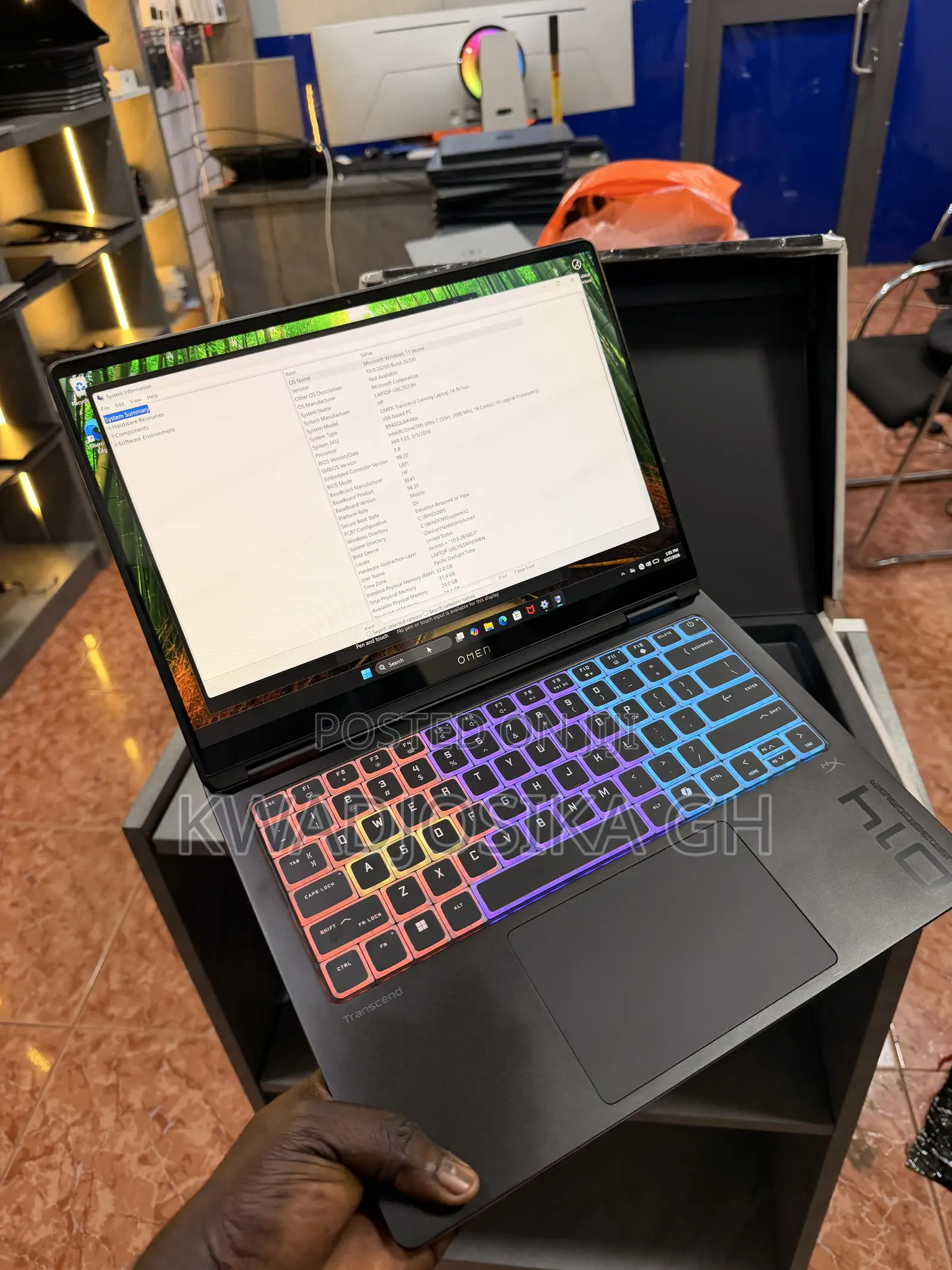 Laptop HP Omen Transcend 14-fb0023dx 32GB Intel Core Ultra 7 SSD 1T