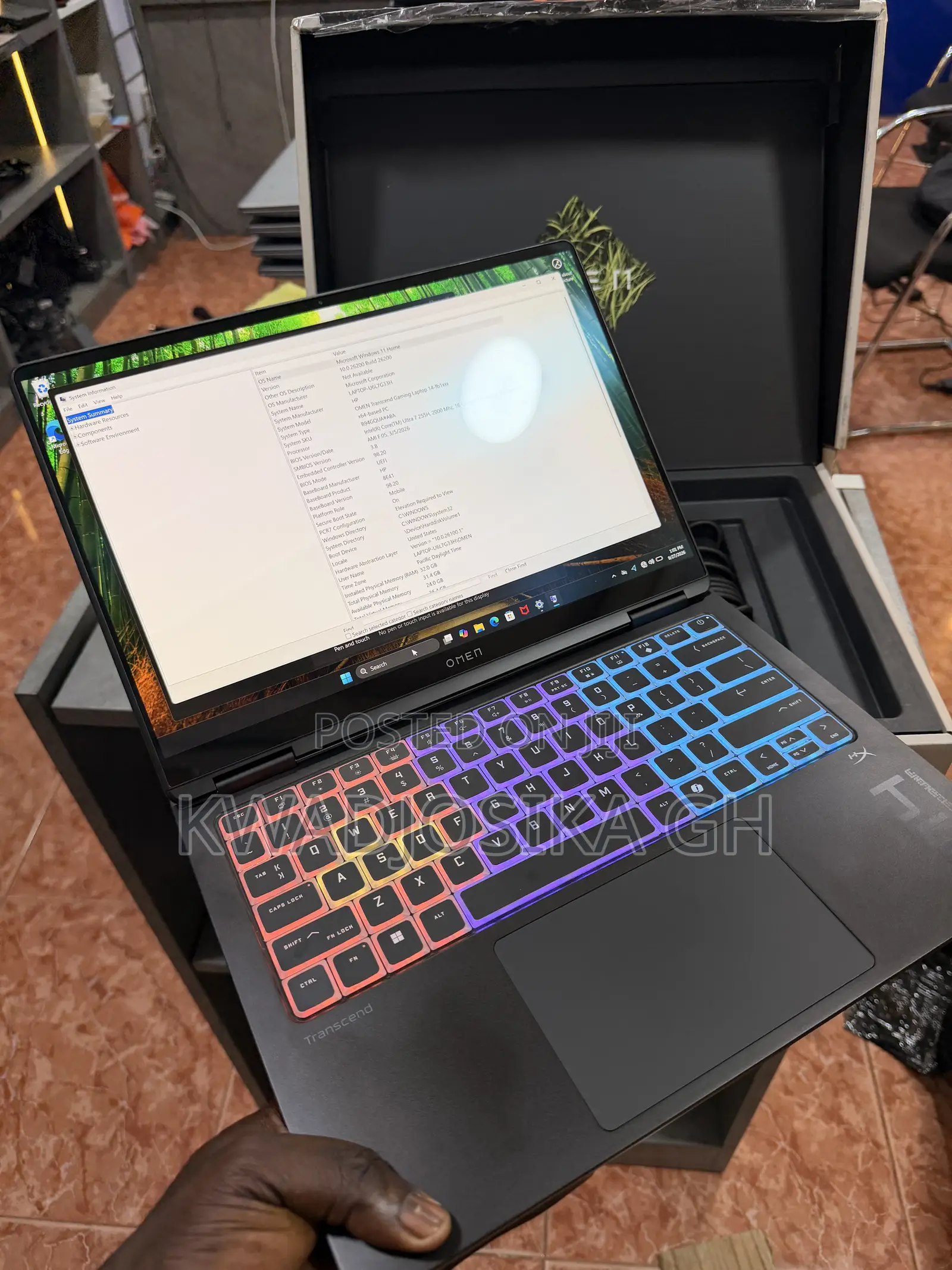 Laptop HP Omen Transcend 14-fb0023dx 32GB Intel Core Ultra 7 SSD 1T