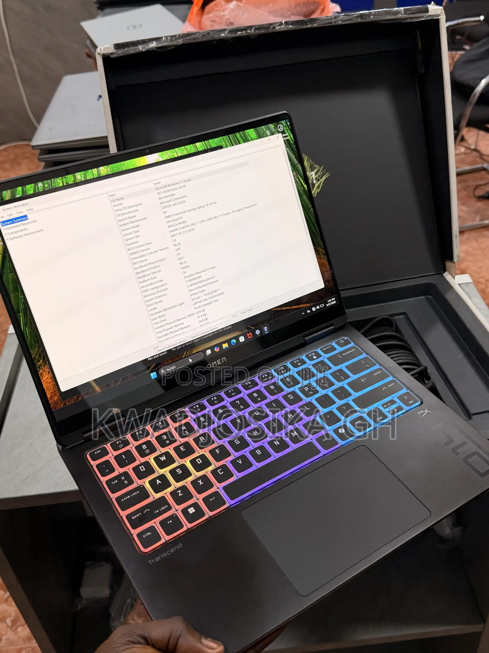 Laptop HP Omen Transcend 14-fb0023dx 32GB Intel Core Ultra 7 SSD 1T