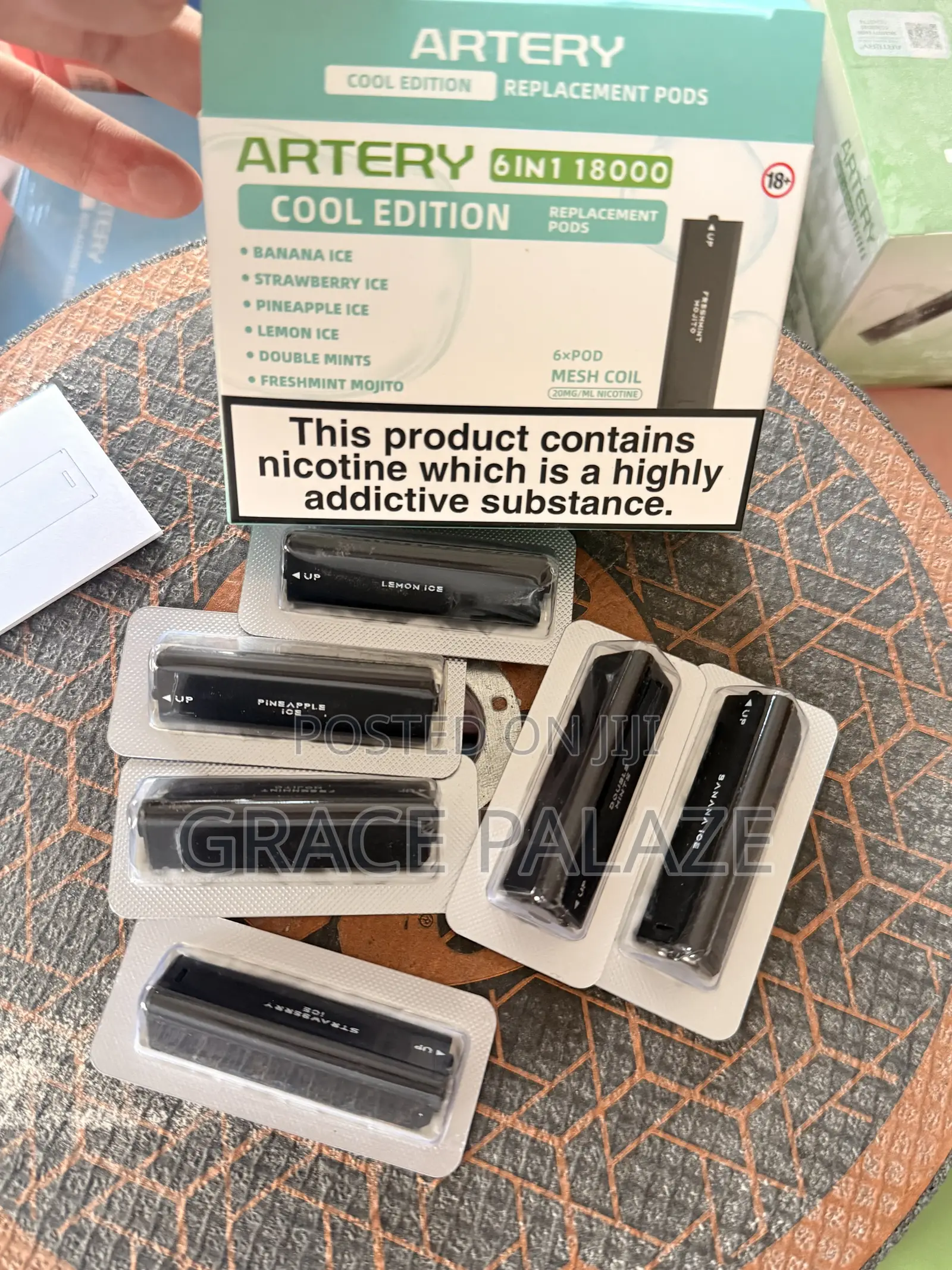 ARTERY 18000Puff, 6 Flavor in One, Refillable Device