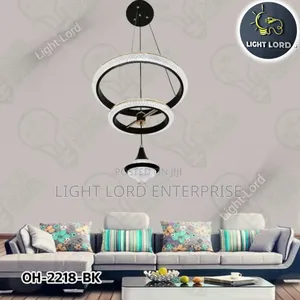 OH-2218-BK Fly Wheel 3Ring Led Hanging Light