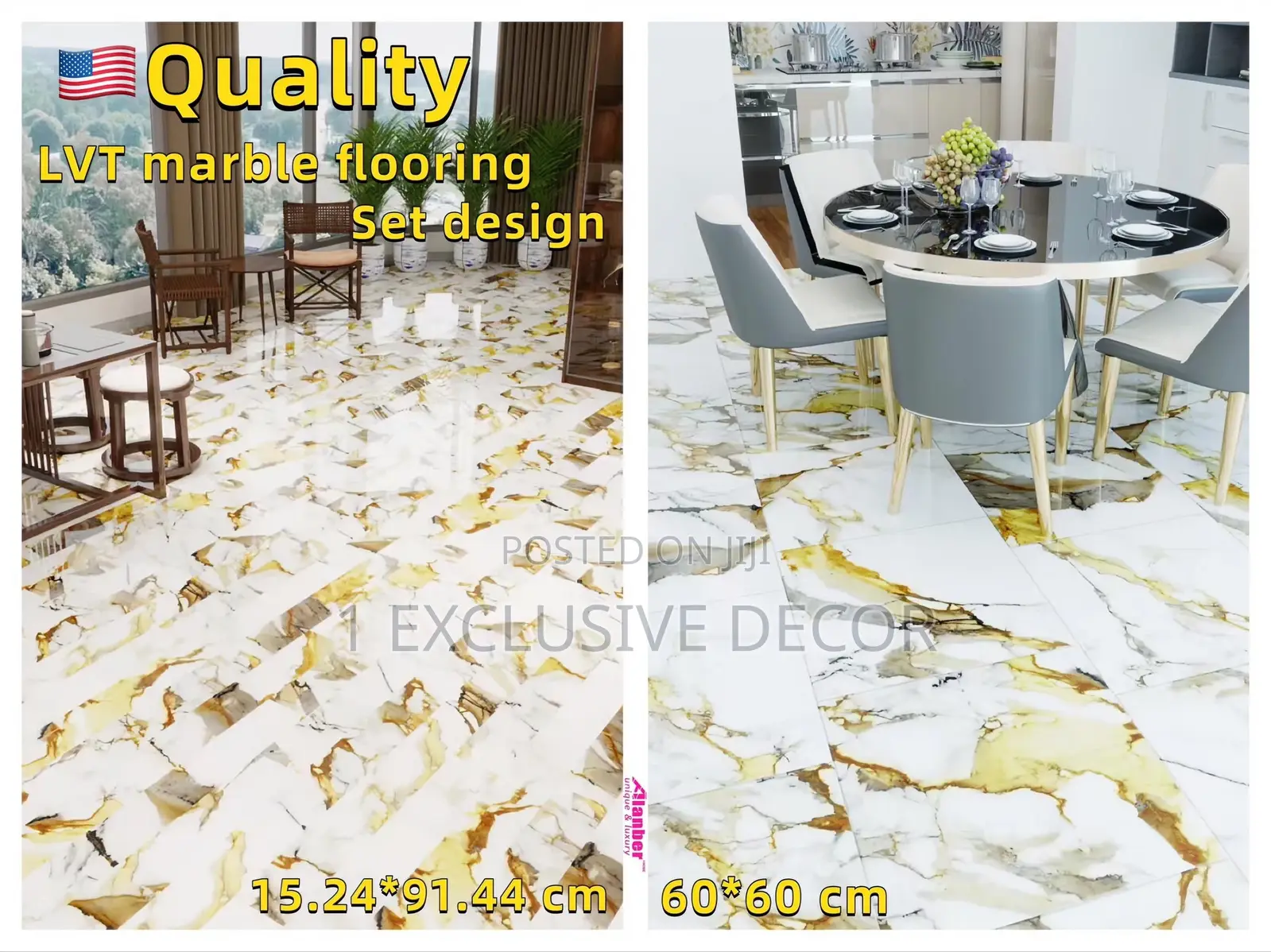 LVT Marble Floor Stickers