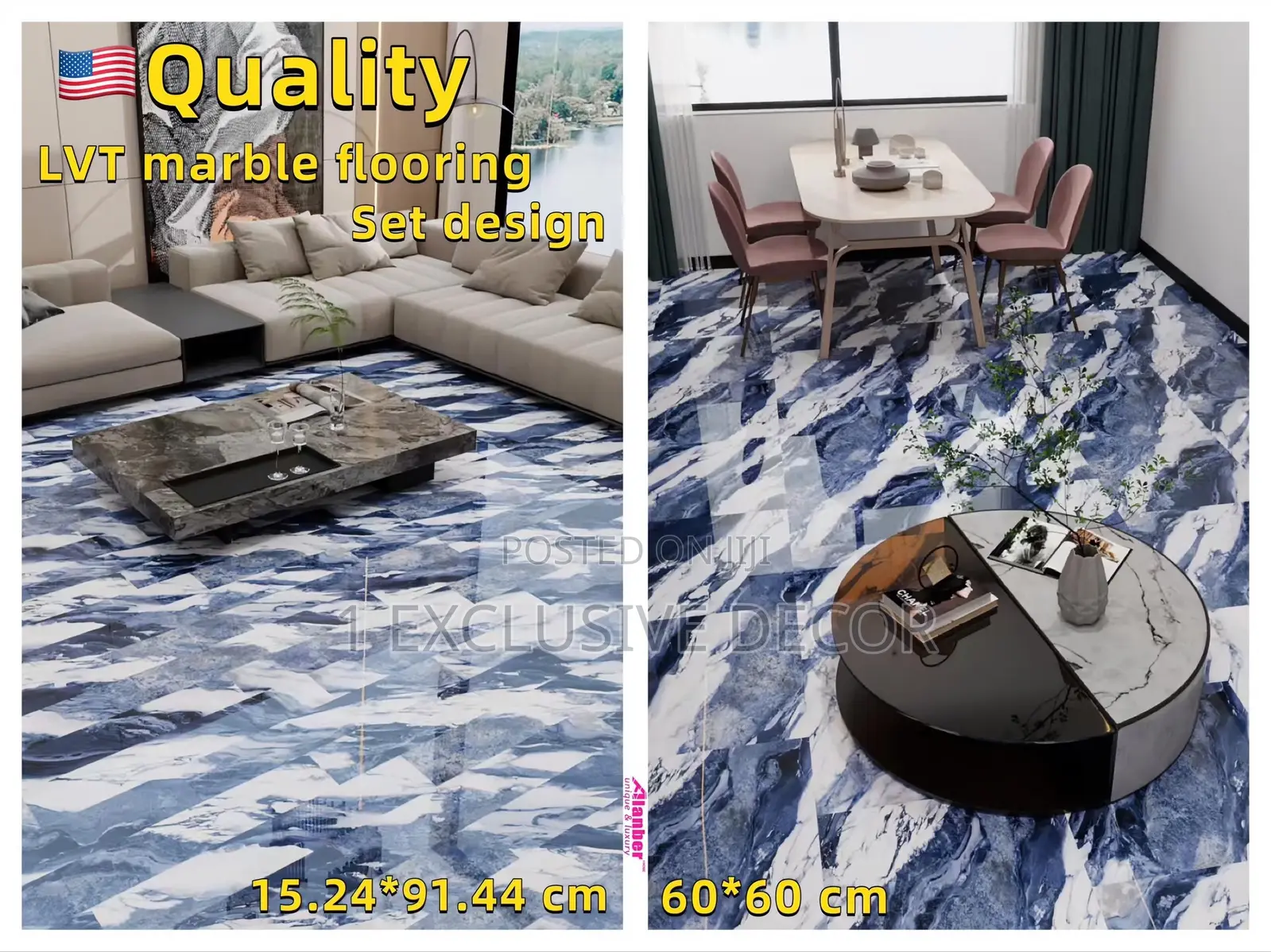 LVT Marble Floor Stickers