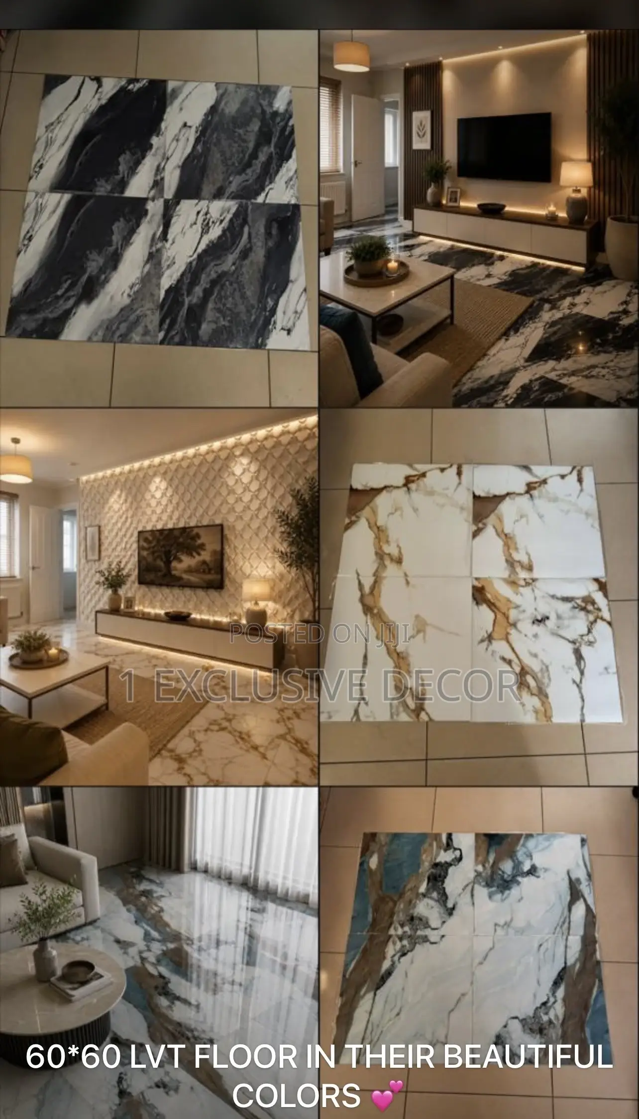 LVT Marble Floor Stickers