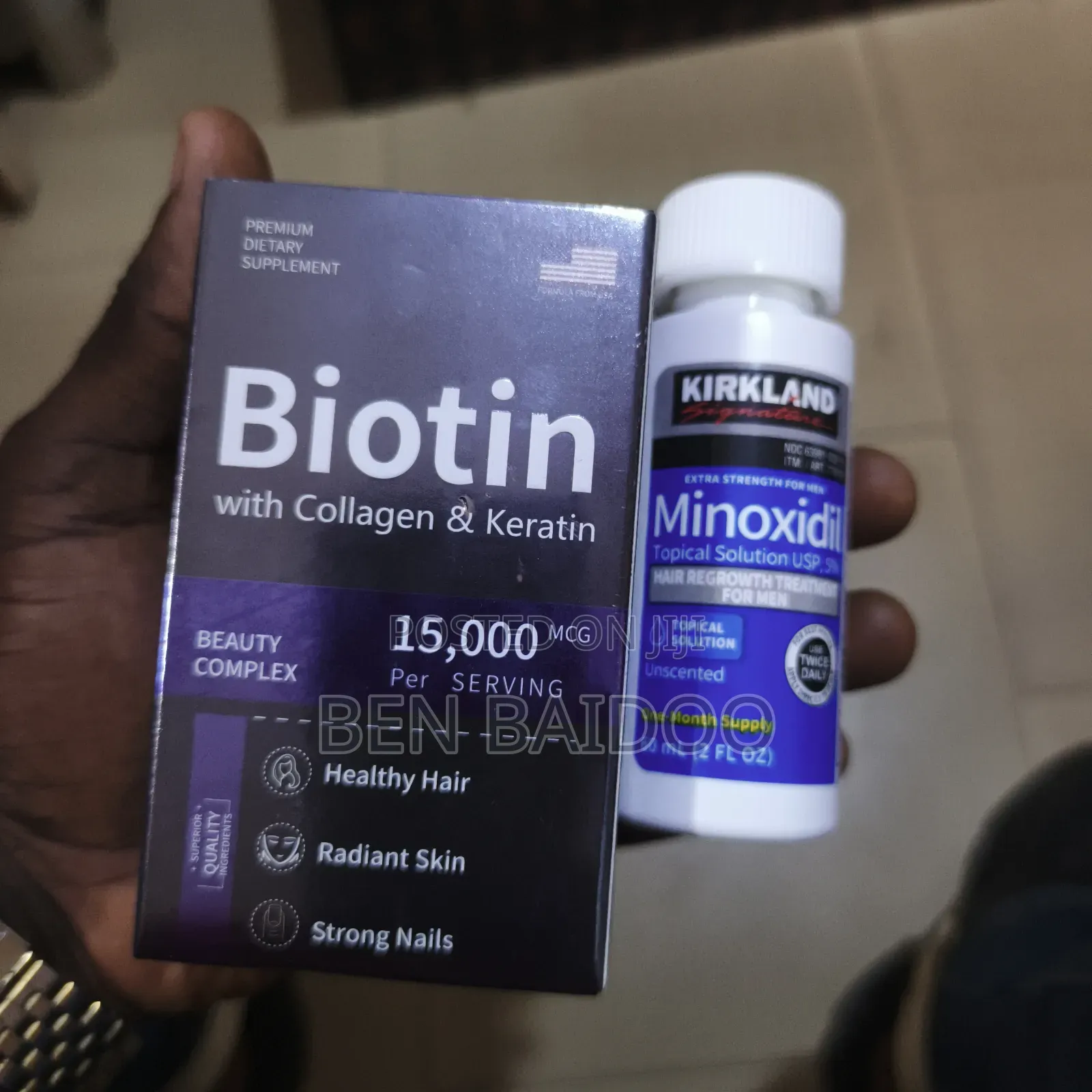 Kirkland Minoxidil Biotin Beauty Supplement Combo ( Hair Revive)
