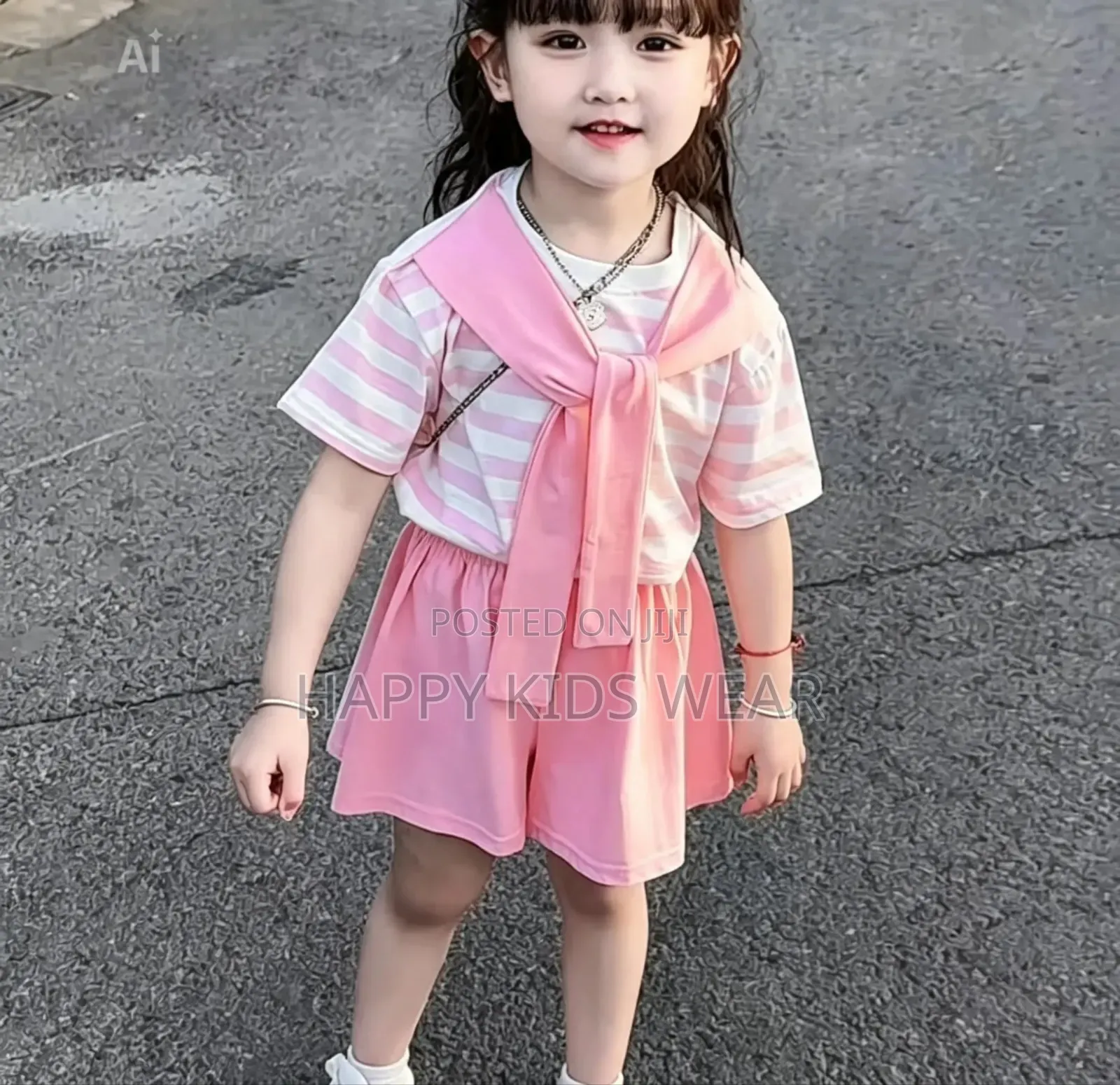 Pink and White Top and Down for Kids