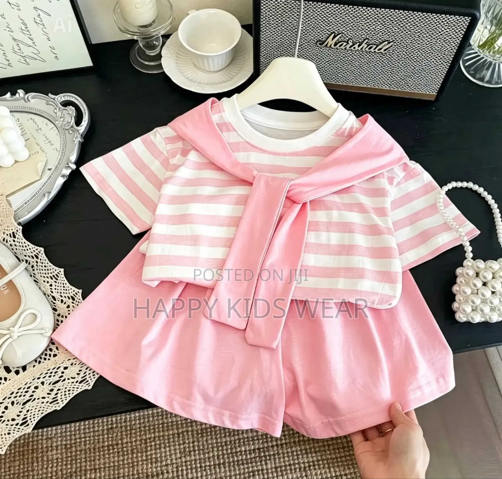 Pink and White Top and Down for Kids