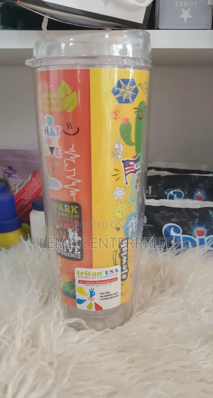 Clear Double-Walled Insulated Plastic Tumbler