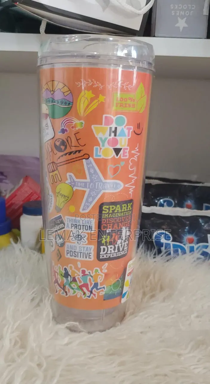 Clear Double-Walled Insulated Plastic Tumbler
