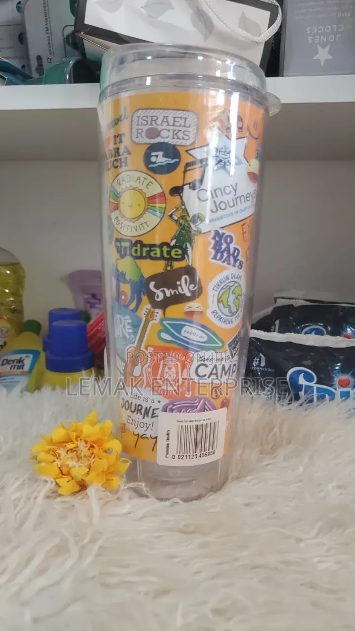 Clear Double-Walled Insulated Plastic Tumbler