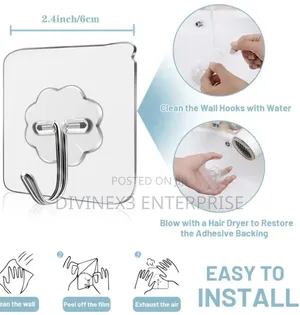 Heavy-Duty Adhesive Wall Hook(2pcs)
