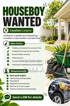 Houseboy Wanted