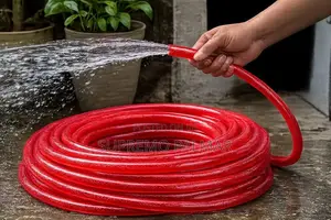 25M Red Flexible PVC Water Hose – Garden Utility Use