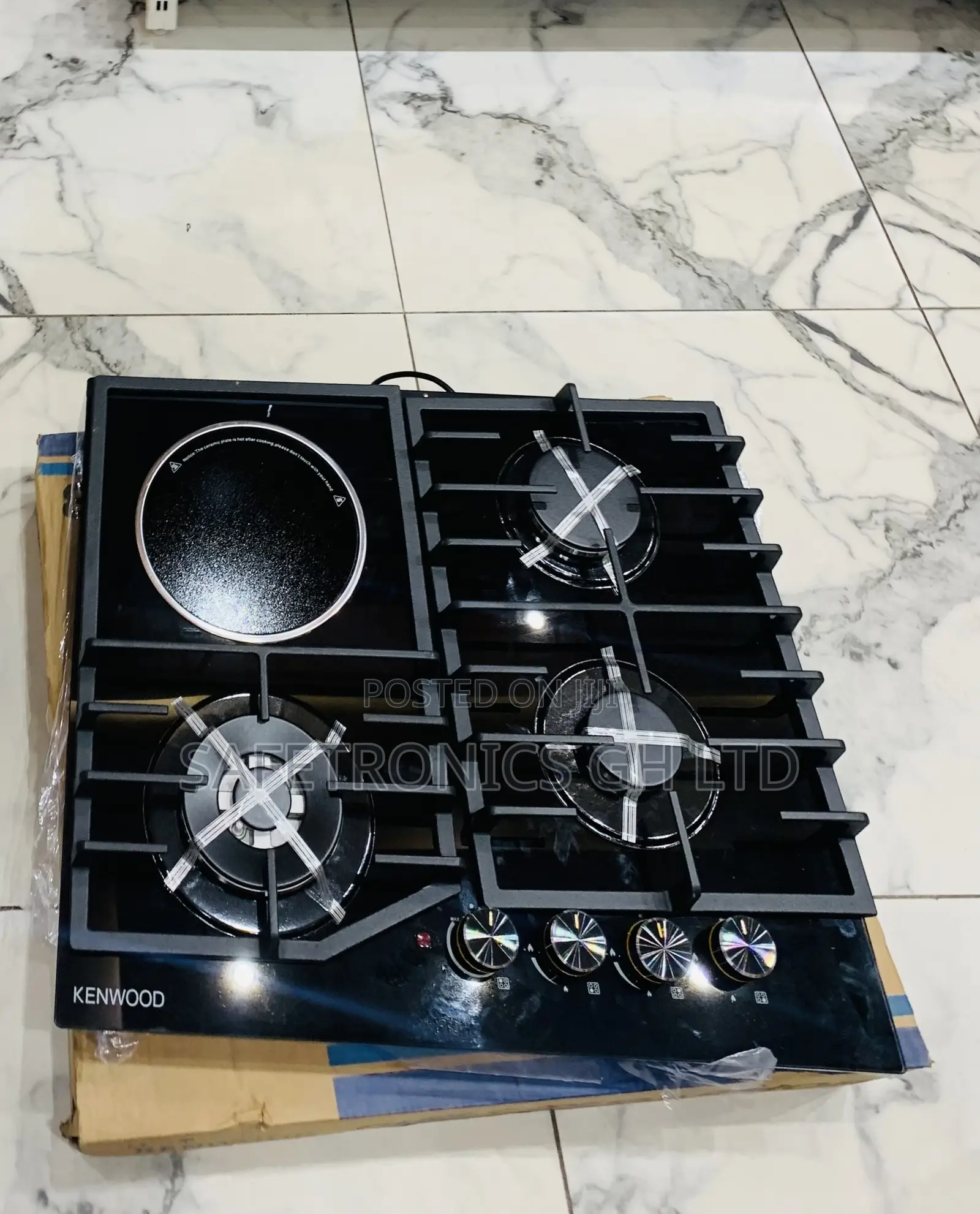 Grab Elegant 3+1 Electric Kenwood 60cm (Black) Hob