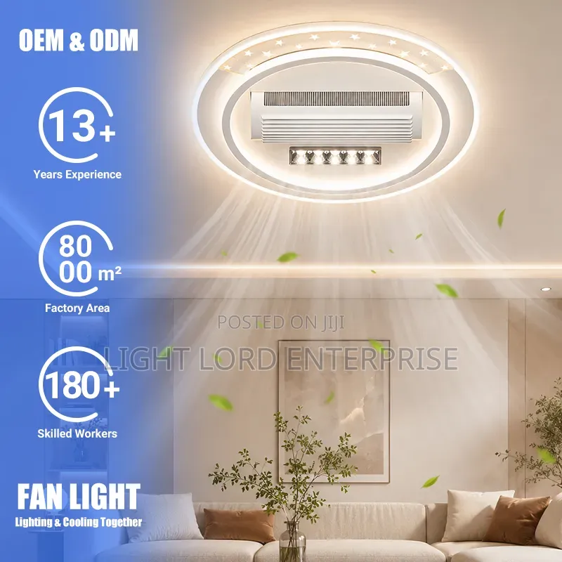 Cooling Bladless Fan Light With Voice Control