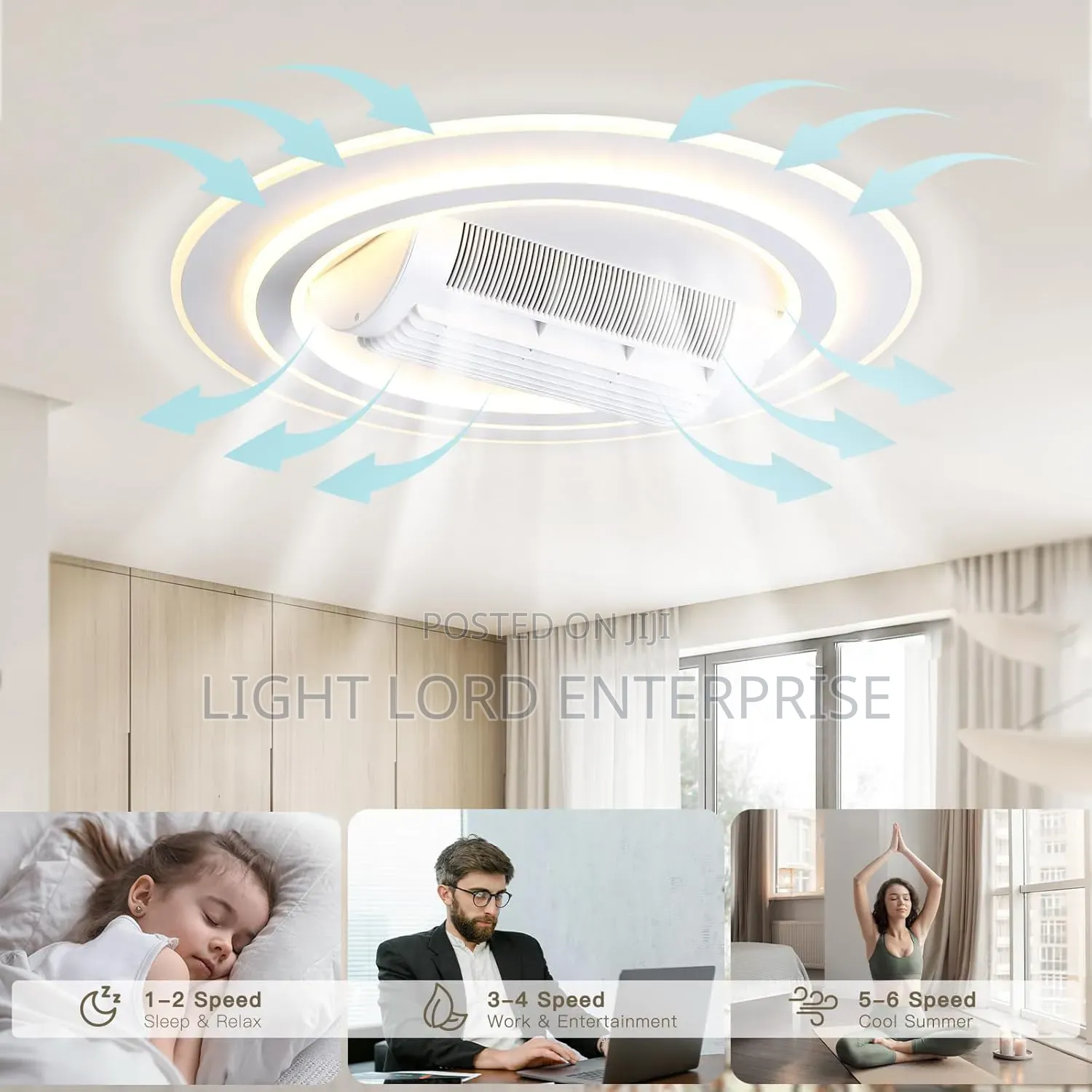Smart Controls With Cooling Fan Ceiling Lightv