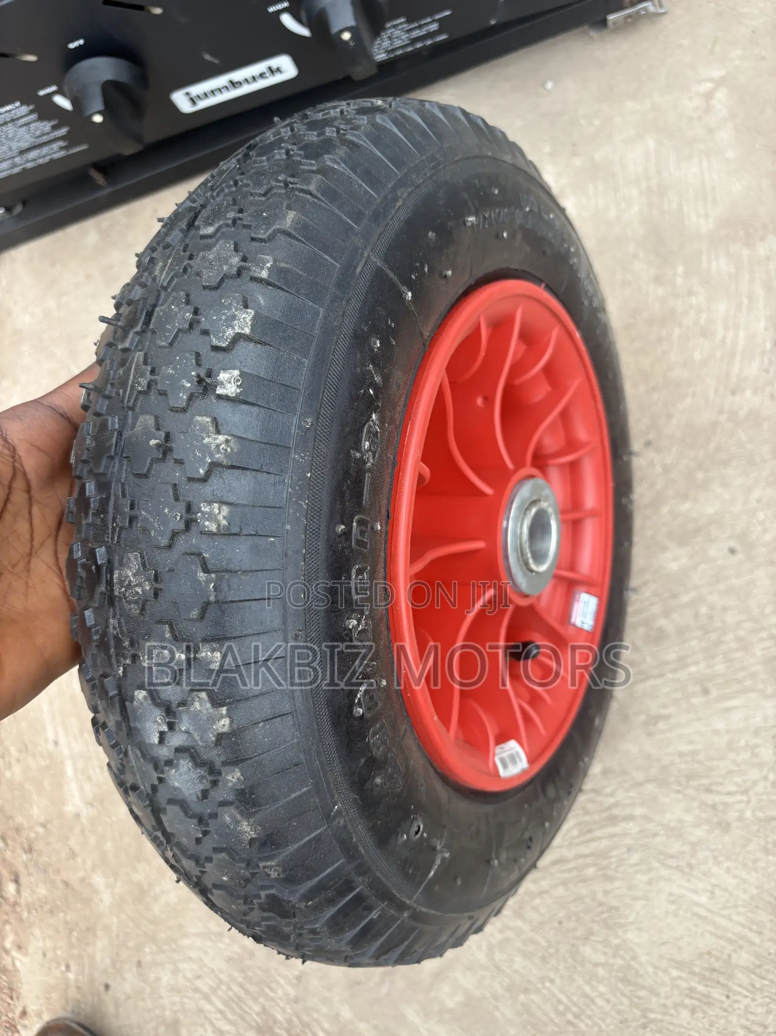 4.80/4.00-8 Heavy Duty Wheelbarrow Replacement Wheel – Red Plastic Rim