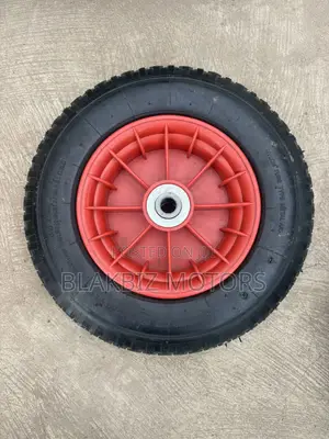 4.80/4.00-8 Heavy Duty Wheelbarrow Replacement Wheel – Red Plastic Rim