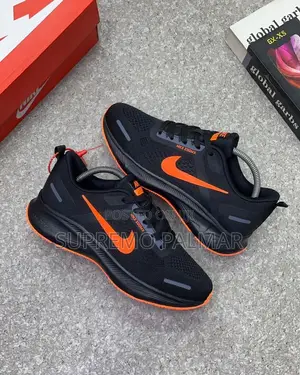 Nike ZoomX Running Sneakers – Black Orange Sports Shoes