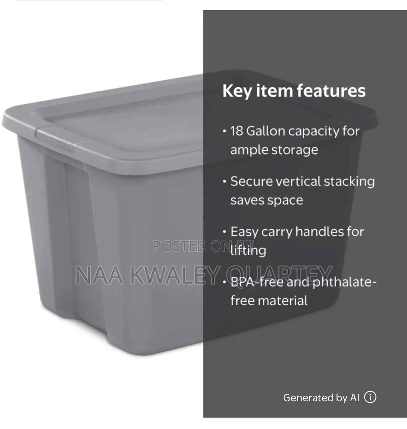 80L Storage Containers USA 