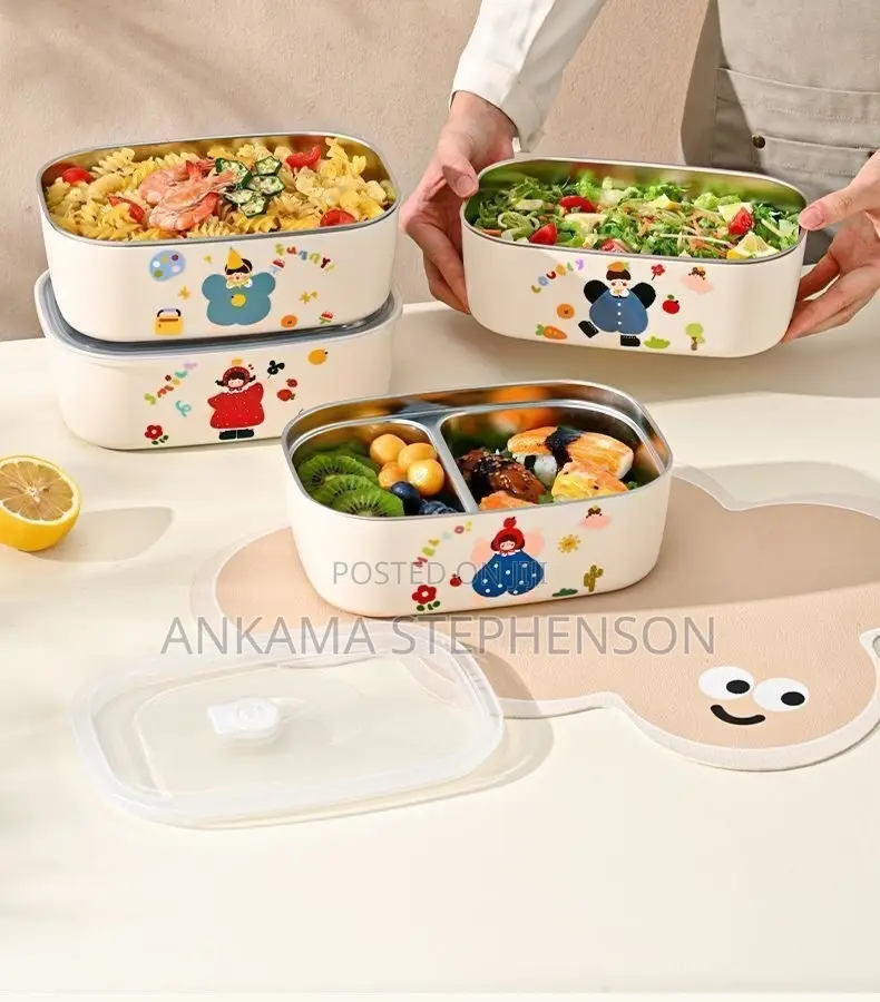 Food-Grade Stainless Steel Lunch Box, High-Value Lunch Lid, Student L