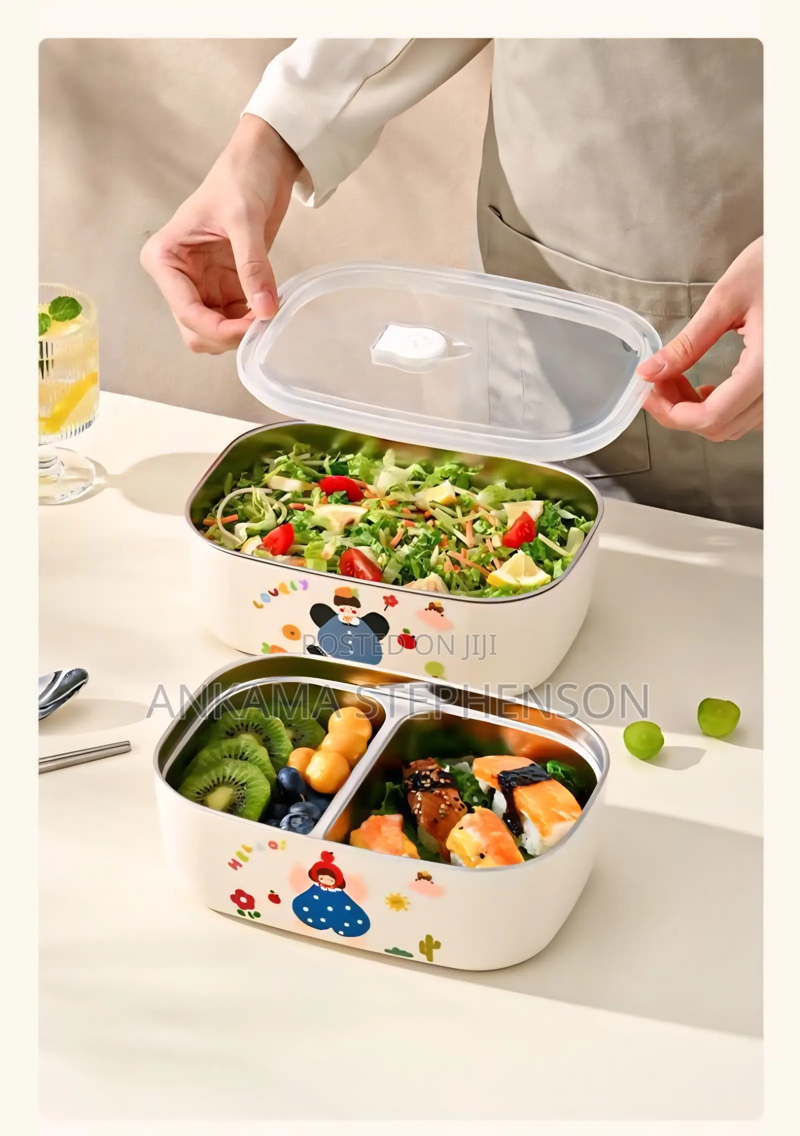Food-Grade Stainless Steel Lunch Box, High-Value Lunch Lid, Student L