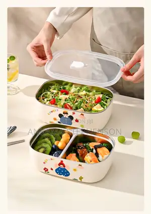 Food-Grade Stainless Steel Lunch Box, High-Value Lunch Lid, Student L