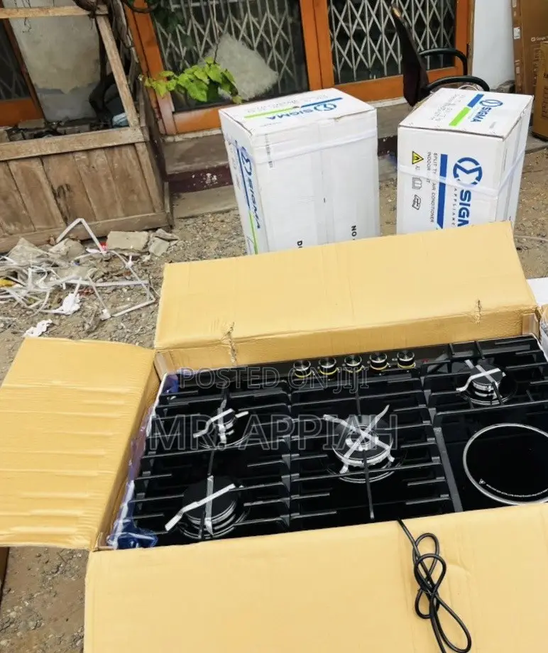Choose Unique Kenwood 90cm 4 Gas + 1 Electric Hob L(Black)Mirror