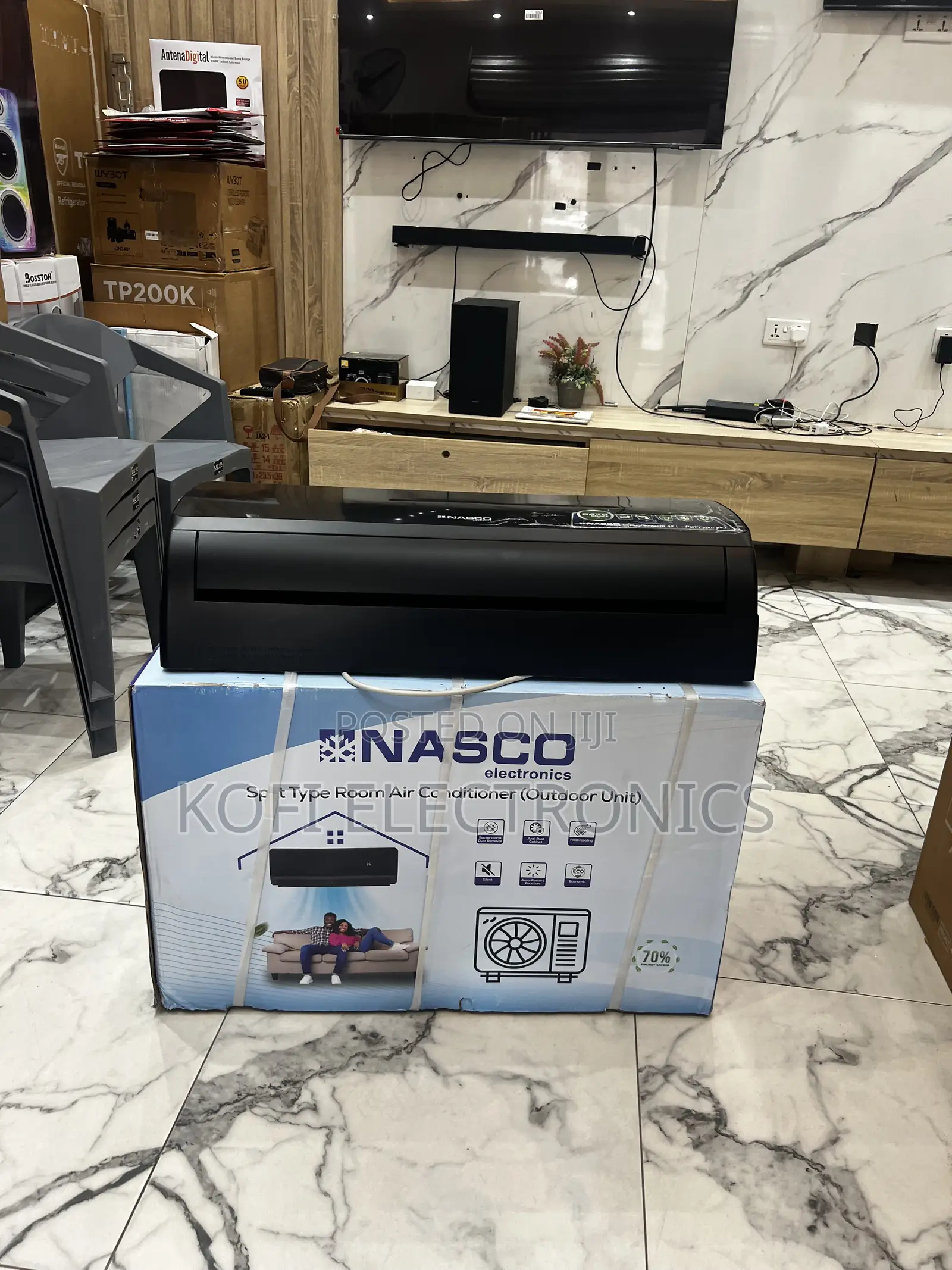 Nasco Black 1.5HP Split Air Conditioner (Commonly Model NAS-J12-V1B)