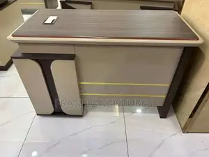 Modern Desk With Attached Drawers