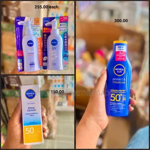 Nivea Uv Face Shine Control Spf50/Uv Super Water Gel/Sun Lotion Spf50+