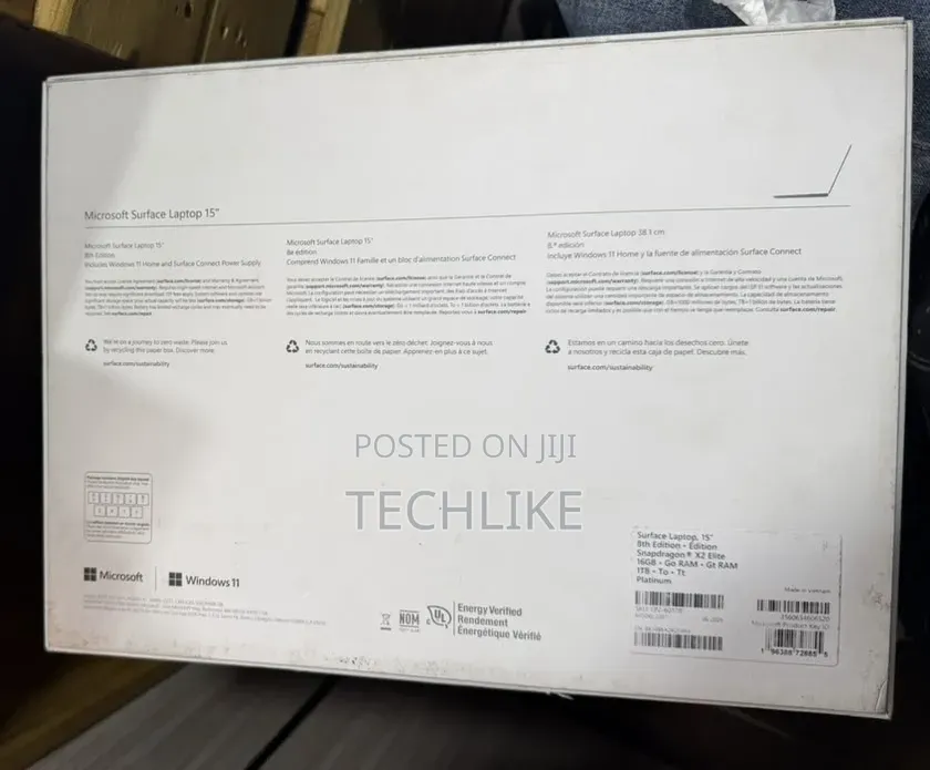 New Microsoft Surface Laptop 8 16GB Qualcomm Snapdragon X Elite SSD 1T