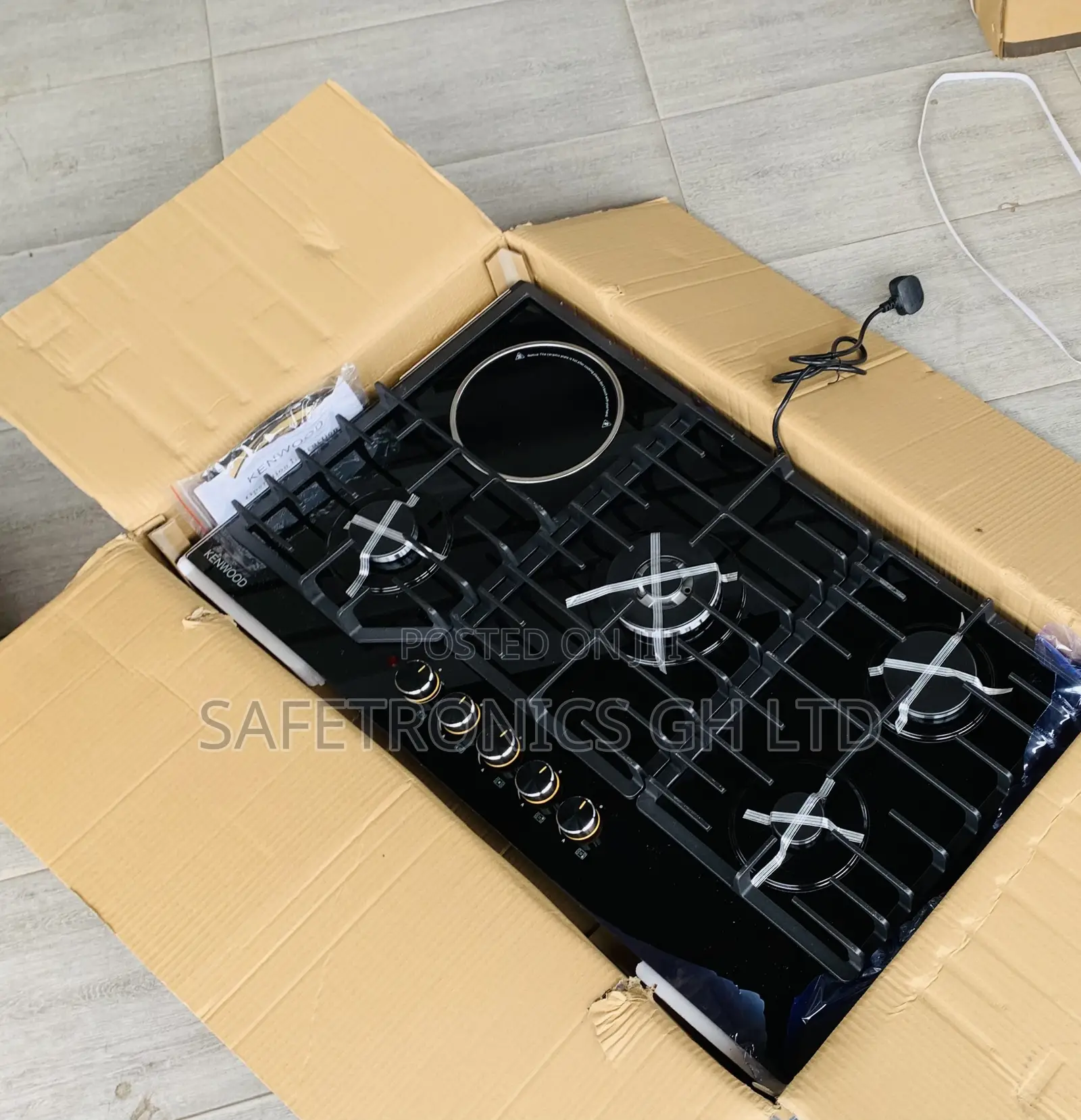 Just Purchase Kenwood 90cm Inbuilt Black 4+1 Hob