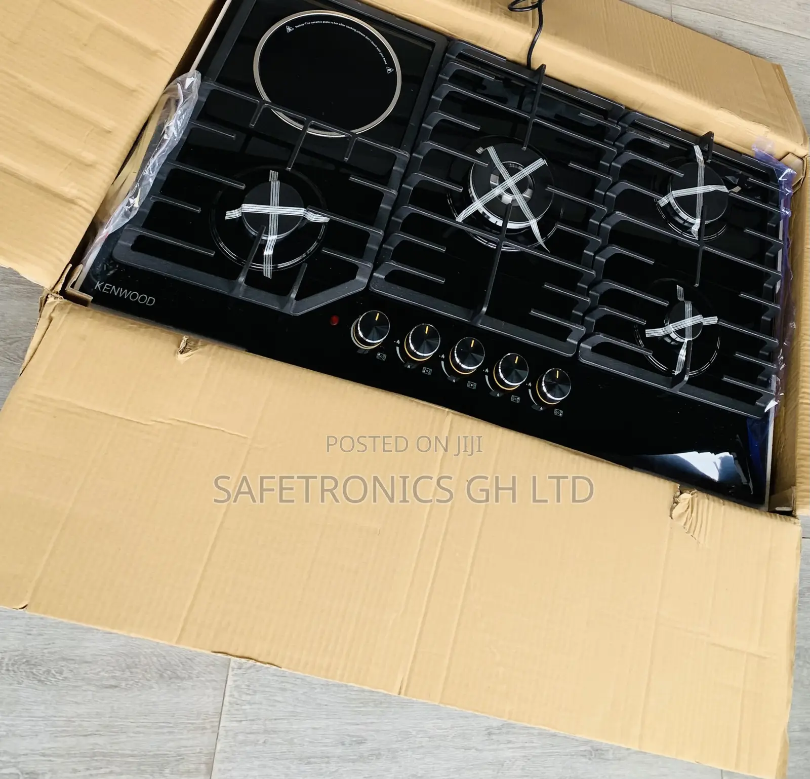 Authentic Sleek Kenwood 90cm 4+1 Black Inbuilt Hob