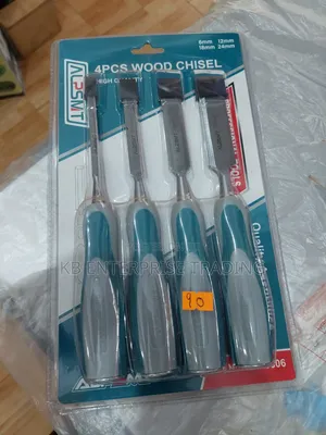 Alpsmt 4-Piece Professional Wood Chisel Set (6mm, 12mm, 18mm, 24mm)